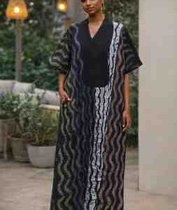 Adire long length Bubu